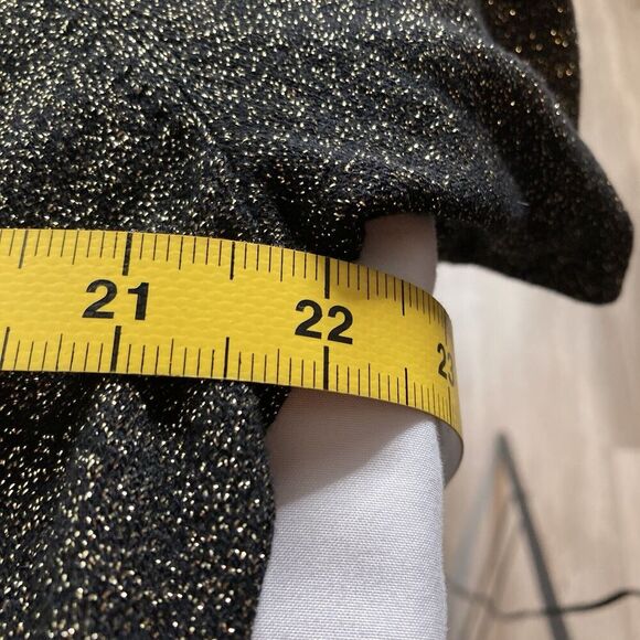 Carmen Marc Valvo Black Sparkly Button Up Knit Shirt‎ Size 1X Special Occasion - Picture 4 of 11